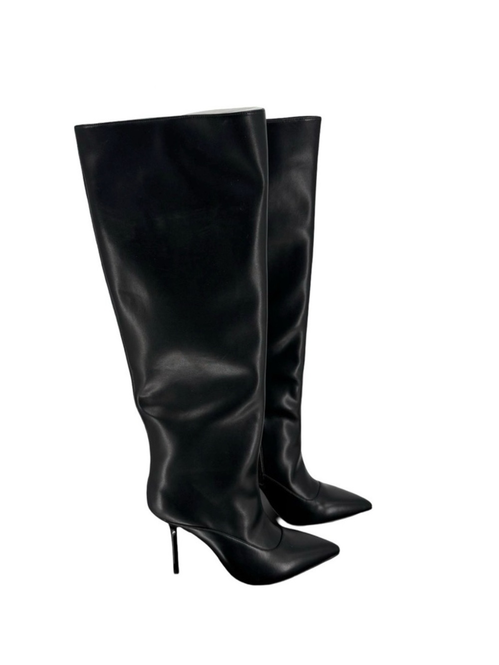 New AAJ by Aminah Isabella Black Knee-High Boots – Size 8M